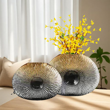 新款创意北欧玻璃花瓶大气玄关家居酒店摆件客厅水培插花装饰品