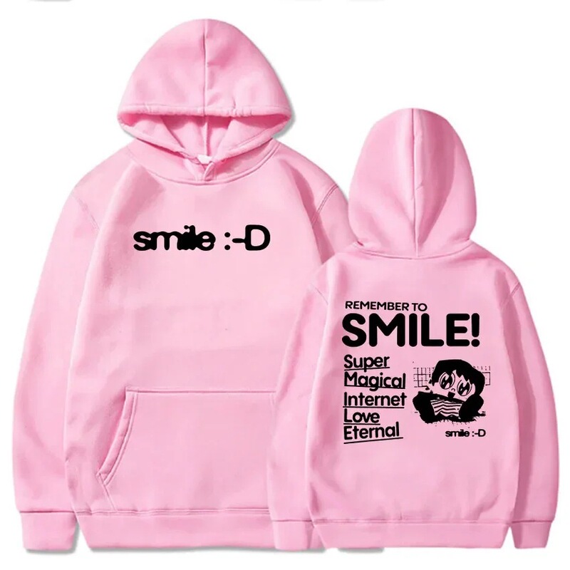 Printed Clothing Porter Robinson Smile World Tour 2024/2025 Sweatshirt Women's Winter Hooded Sportswear