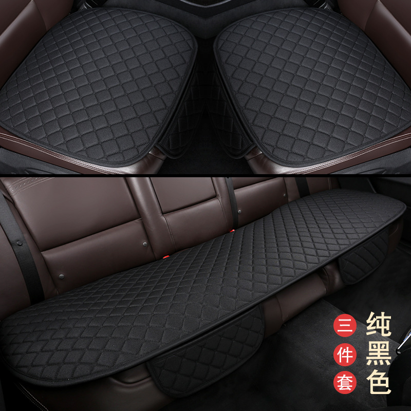 Seat cushion, seat cover: Universal Cushion Four - black-three-piece-set-universal