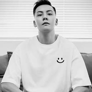 Pure cotton short-sleeved men's T-shirt in summer new Hong Kong style national trend half-sleeved top versatile casual white bottom i shirt NS trendy