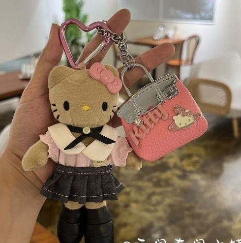 ロングレッグ kt ペンダントコレクションキティぬいぐるみペンダントかわいい kt 猫ラブバックルランドセルペンダントキーホルダーメンズ|undefined