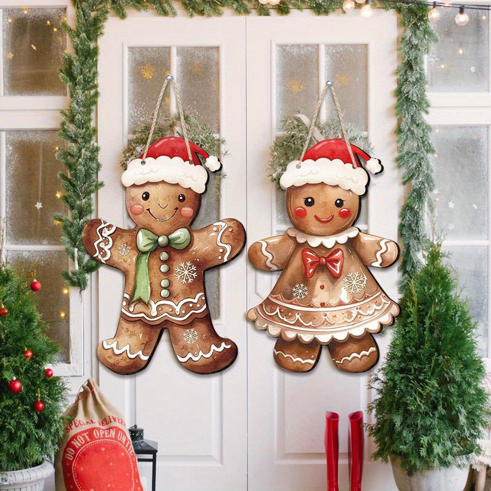 Cross-Border New Oversized Christmas Gingerbread Man Hanging Holiday Party Atmosphere Decoration Christmas Tree Decoration Pendant Hanging Decoration