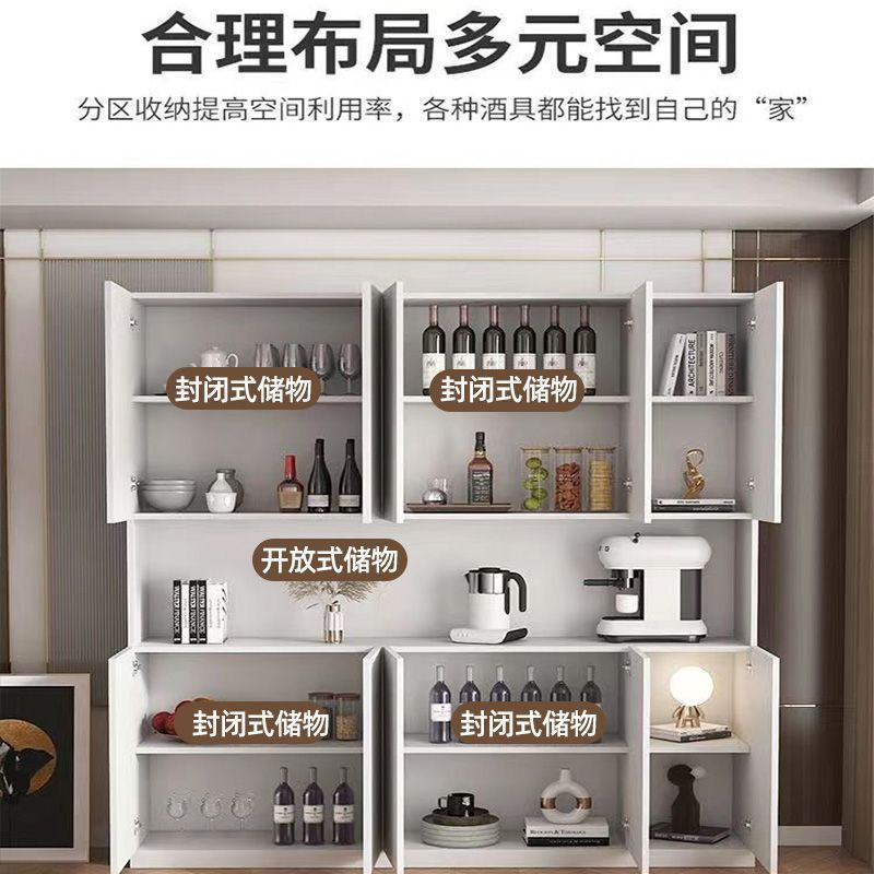 餐边柜高柜靠墙一体客厅餐厅储物柜厨房橱柜玻璃酒柜茶水柜子|undefined