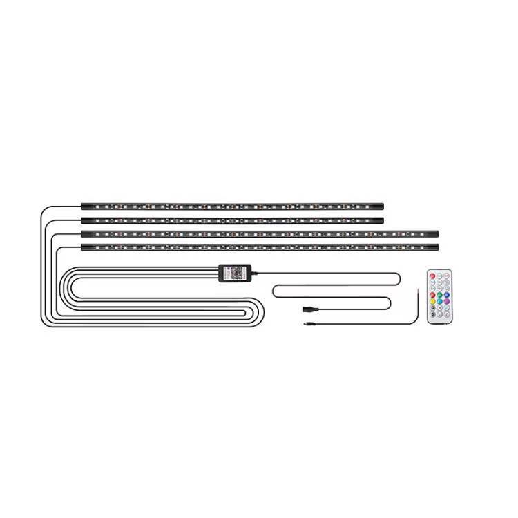 Luz de chasis de color mágico del coche APP streamer Luz de agua corriente música ritmo luz LED faro del coche Barra de luz decorativa