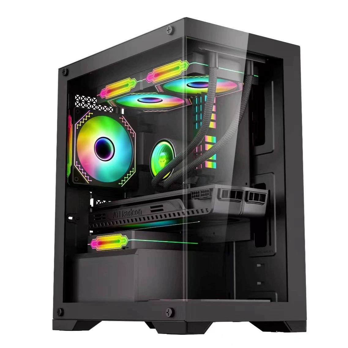 Мини-корпус для настольного ПК Prism, компактный игровой корпус с боковым видом на море, корпус с 240 мм водяным охлаждением
