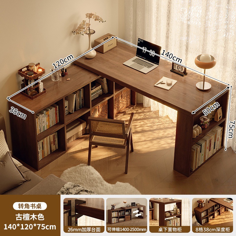 Estricta selección de escritorio de esquina de madera sólida estante de escritorio escritorio en una mesa dormitorio hogar cómoda esquina tipo l escritorio de computadora