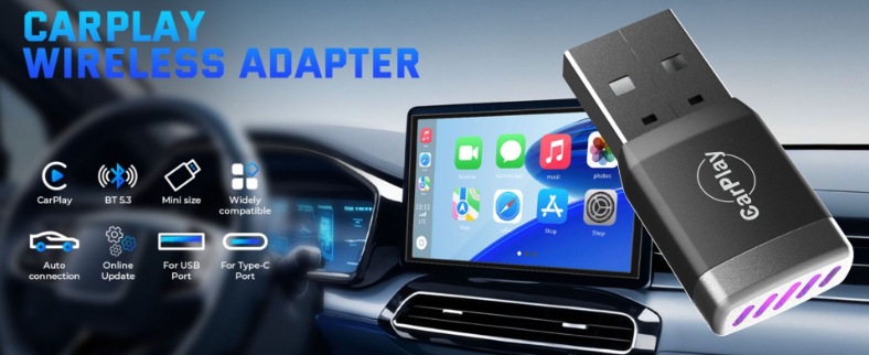 Wireless Carplay Car USB 2-in-1 Apple Android Auto 2-in-1 Screen Projection Overseas Youtube Interconnection