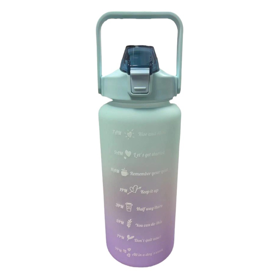 Nueva transfronteriza Amazon gradiente de color de gran capacidad esmerilado taza de agua taza de paja deportes al aire libre hervidor de agua