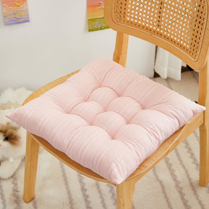 ins cojín de color sólido de alta calidad de la silla de oficina cojín de dormitorio de estudiantes sala de aula cojín de asiento de cuatro estaciones cojín