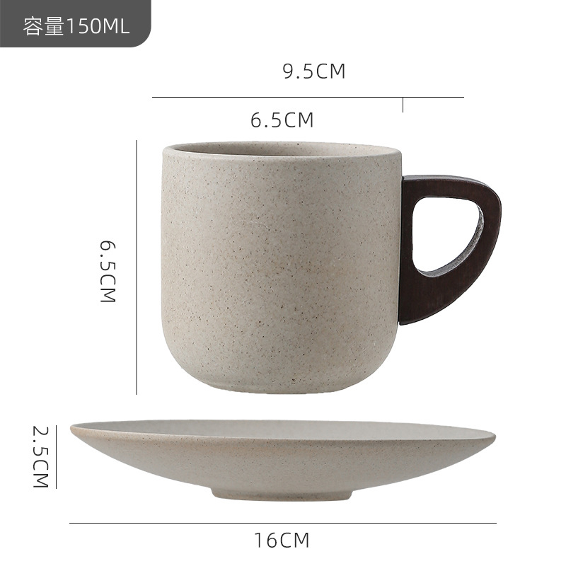Taza de café espresso de cerámica gruesa de arcilla para el hogar chino Taza de agua de cerámica de latte pequeña y exquisita Diseño retro de nicho