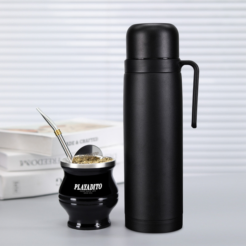 Taza de aislamiento de acero inoxidable de viaje 304 de gran capacidad para matécha argentina