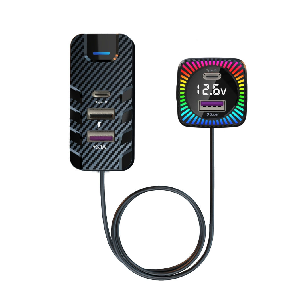 YQ3 автомобиль задний ряд расширен для зарядки мобильного телефона Многофункциональный 66 Вт автомобиль зарядное устройство Super Quick Зарядное устройство