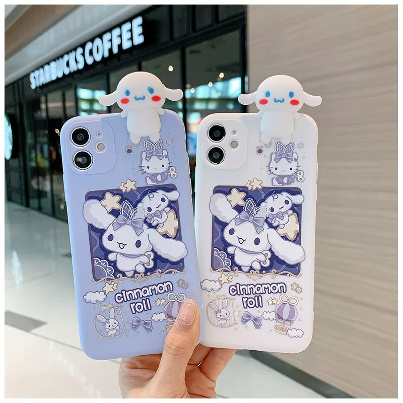 Чехол для телефона Apple iPhone 16, TPU зеркало Cinnamoroll с ремешком, стиль сумки через плечо из силикона