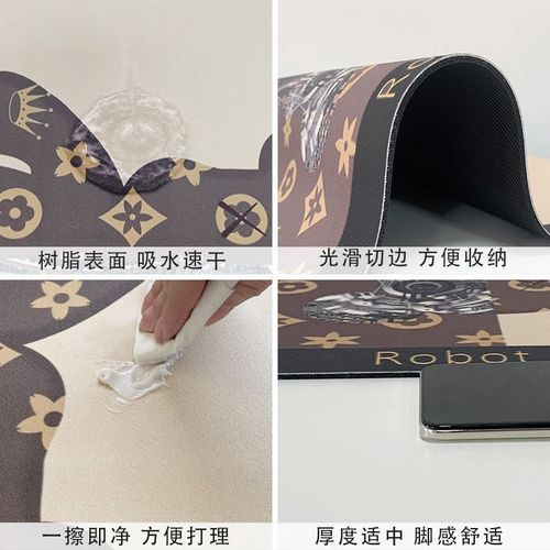 Diatom mud absorbent mat household bathroom door non-slip floor mat toilet foot mat dirt-resistant quick-drying bathroom foot mat