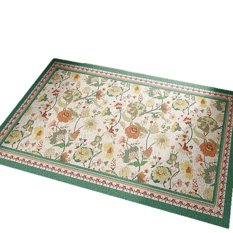 Door High-End Feel Dirt-Removing Silk Loop Foot Mat Entrance Hall Carpet Dirt-Resistant Non-Slip Customizable_voghion.com