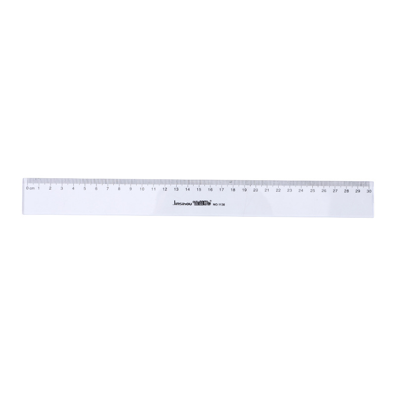 Step forward Kay war 30 centimeter Straightedge Plastic transparent Straightedge to work in an office Measuring ruler student transparent Plastic ruler