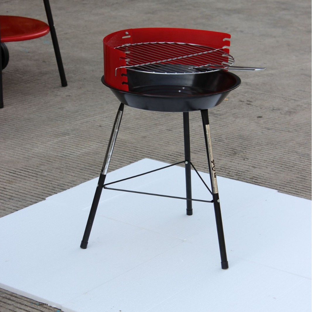 Los fabricantes producen 14 pulgadas simple estufa ronda barbacoa parrilla mini barbacoa escritorio pequeña parrilla