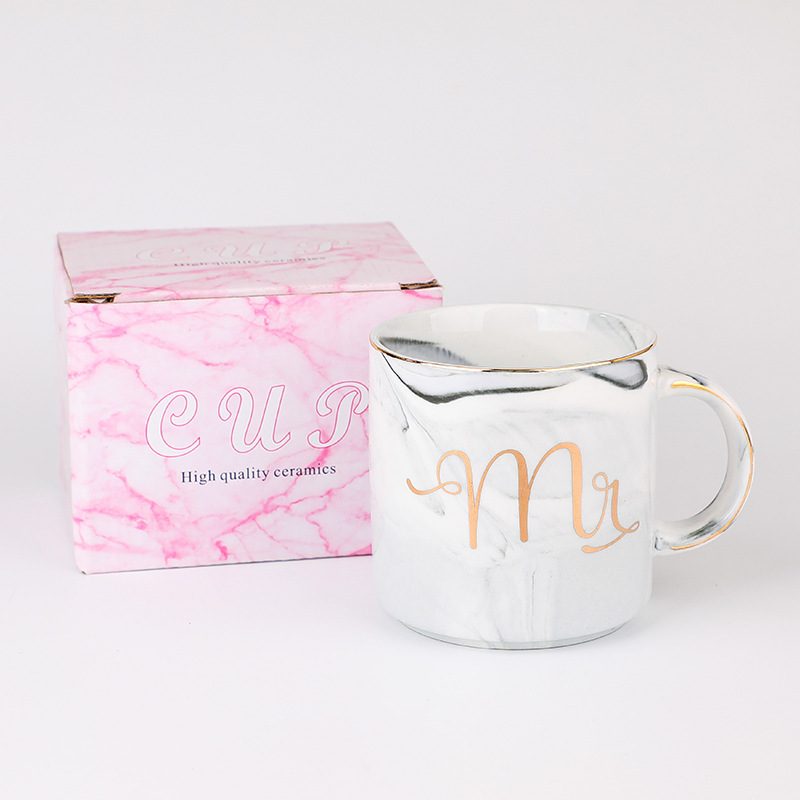 마블무늬-스트레이트 그레이 [싱글컵 컬러박스]