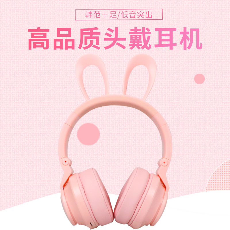 Nuevo auricular JST-29 Orejas de conejo auricular Bluetooth plegable luminoso estéreo de alta calidad teléfono móvil Universal