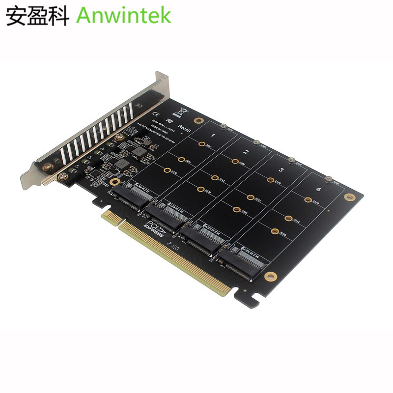 Anwintek NVMe4 posición del disco a PCIE X16 matriz de expansión tarjeta anyingke M.2RAIDX16 dividir tarjeta