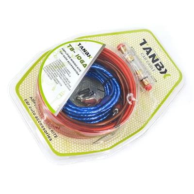Car Audio Modification Wire Wholesale Tb-10Ga Amplifier Set Wire Copper-Clad Aluminum Subwoofer Amplifier Set Wire
