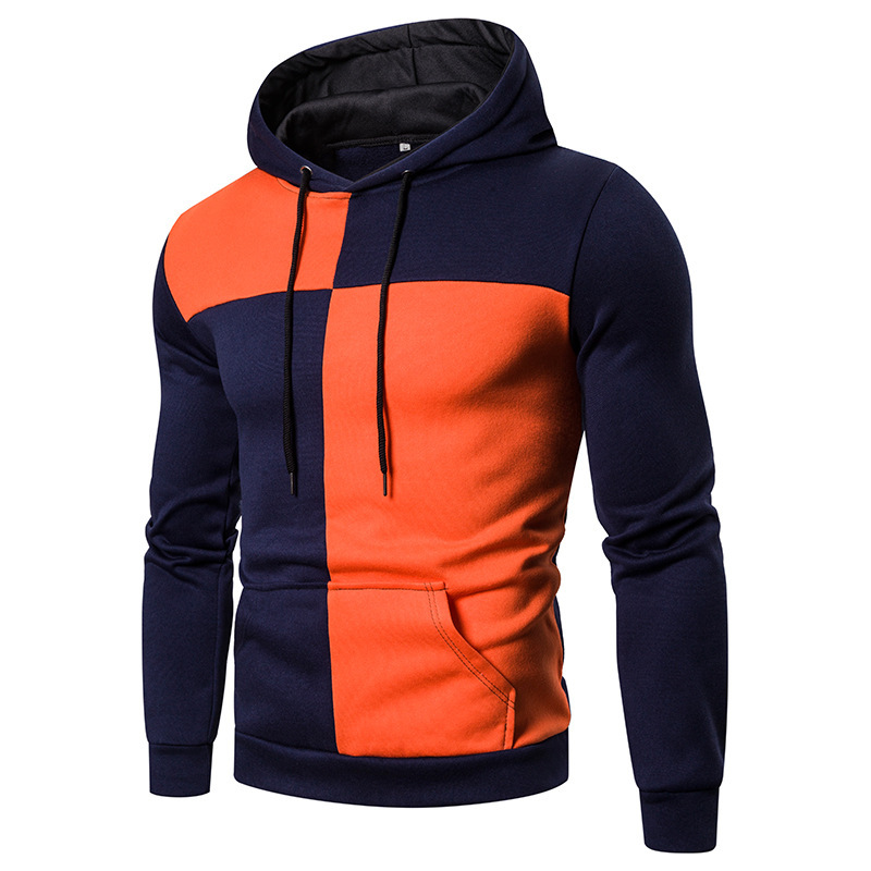 Men's Clothing autumn and winter new men's clothing creative splicing sleeve casual hooded men's sweatshirt W25_senzul.com