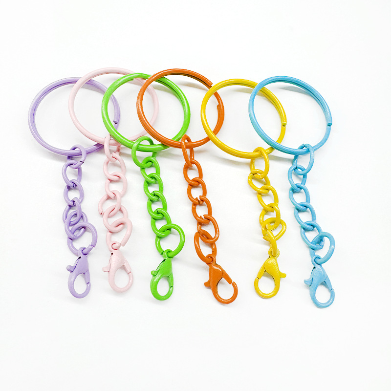 Colores pintados con llavero de cadena de langosta bolsos muñecas colgantes joyas accesorios DIY creativos joyas