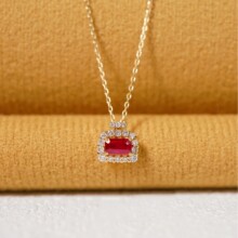 银艺源通体s925纯银复古设计感高级小众简约锁骨项链香水瓶吊坠女