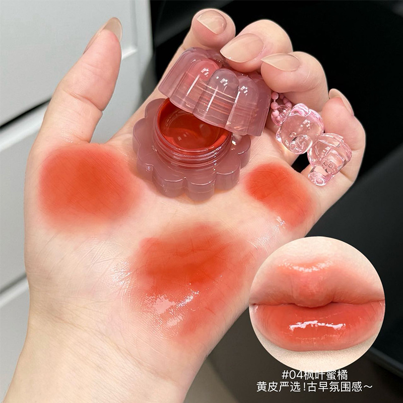 QIBEST果冻甜心唇颊两用啫喱 琉璃唇冻水光显色嘟嘟唇面颊腮红膏|undefined
