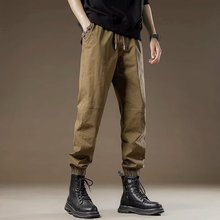 九分裤子男春秋季棉料战术工装九分男裤子机能冲锋裤休闲潮流韩版