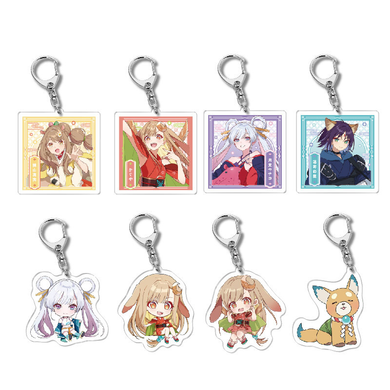 Anime Merchandise Super Time Travel Kaguya Princess Keychain High-Definition Acrylic Bag Pendant Decoration