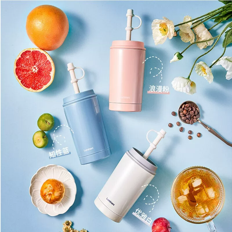 Vacuum retro fashionable small thermos, handheld glass, Birthday gift