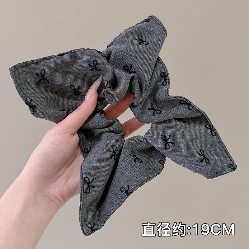 Temperamento bufanda cuadrada intestino lazo para el cabello femenino 2025 nuevo estilo súper grande cola de caballo cabeza cuerda viento perezoso banda de goma cuerda para el cabello tocado