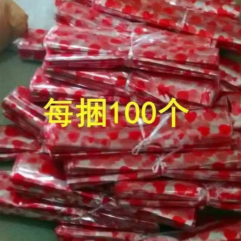 Золотой барный пакет, пластиковый мешок с красным сердцем, золотой кирпичный слиток, пластиковый пакет, прозрачный мешок, сумка для слитков