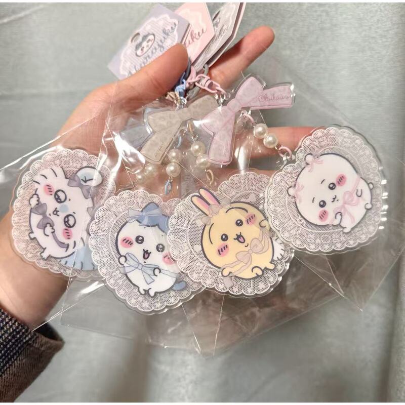 New Jiikawa Acrylic Keychain Bow Lace Harajuku Jiikawa Usachi Keychain