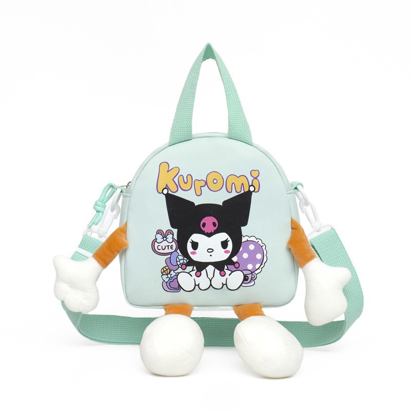 Venta al por mayor de fábrica bolsa de felpa juguete bolsa de mensajero Kulomi peluche de oso de fresa bolso japonés Sanrio
