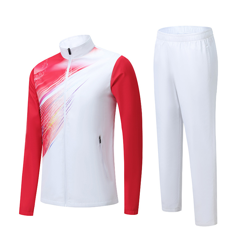 Traje deportivo con cuello alto, estampado digital, para primavera y otoño, ropa deportiva para hombres y mujeres, ropa para grupos de voluntarios