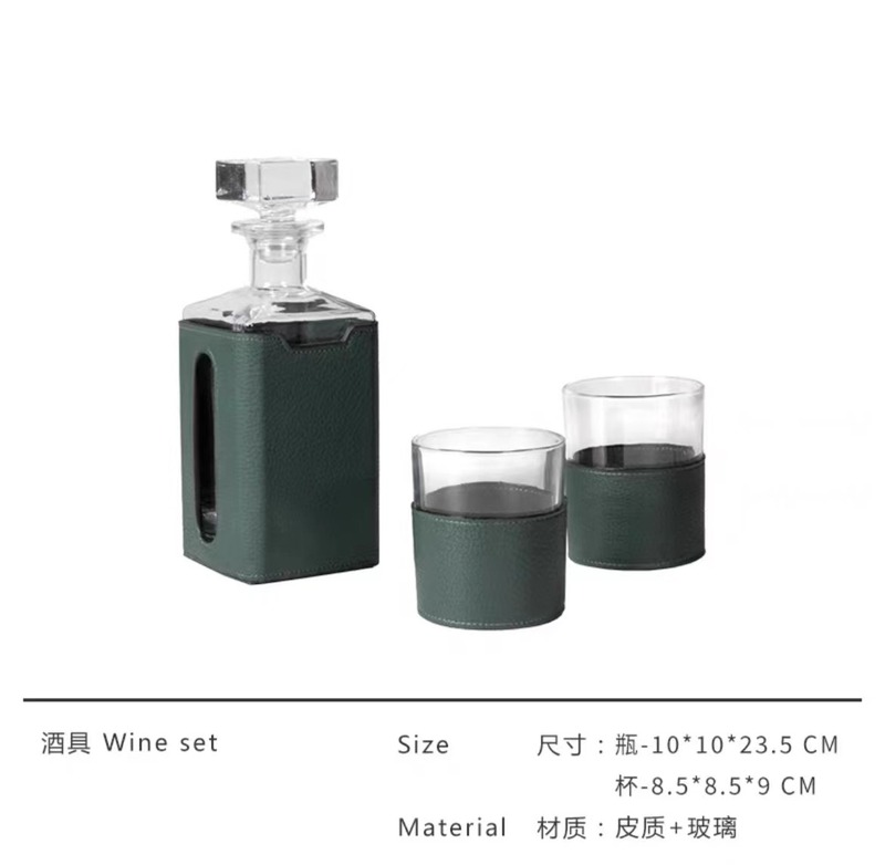 现代简约创意水晶玻璃酒具酒杯水壶套装桌面茶几餐桌酒店样板间|undefined