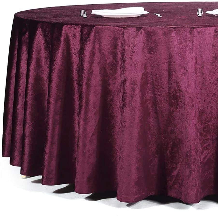 Cruzar la frontera de terciopelo de hielo espesado mantel casa hotel restaurante falda de mesa de franela gran puesto caja de banquete de mantel de color sólido