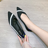 FLAT Shoes Knitting Princess Shoes Japanese Flying Weaving Pointed Polying Platform Shoes Women's Single Shoes Sofee Soft Sole Shoes