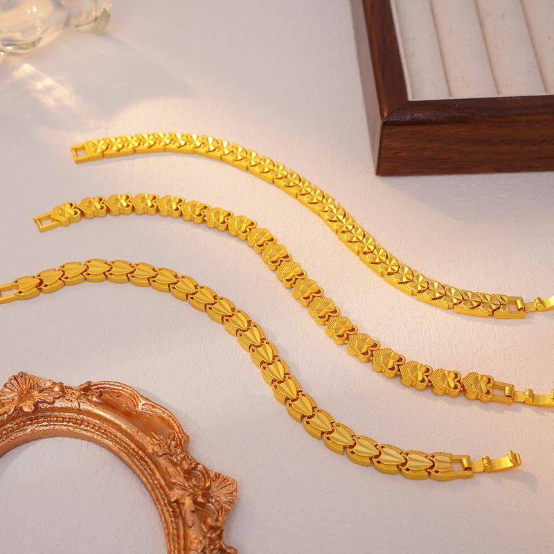 New Ladies Four-leaf Flower Bracelet Bracelet Fashion Korean-style Vietnamese Shin Gold Bride Wedding Wedding Jewelry Wholesale