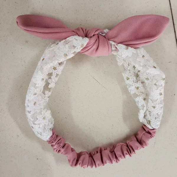 Fuchsia hairgrip with bow, headband