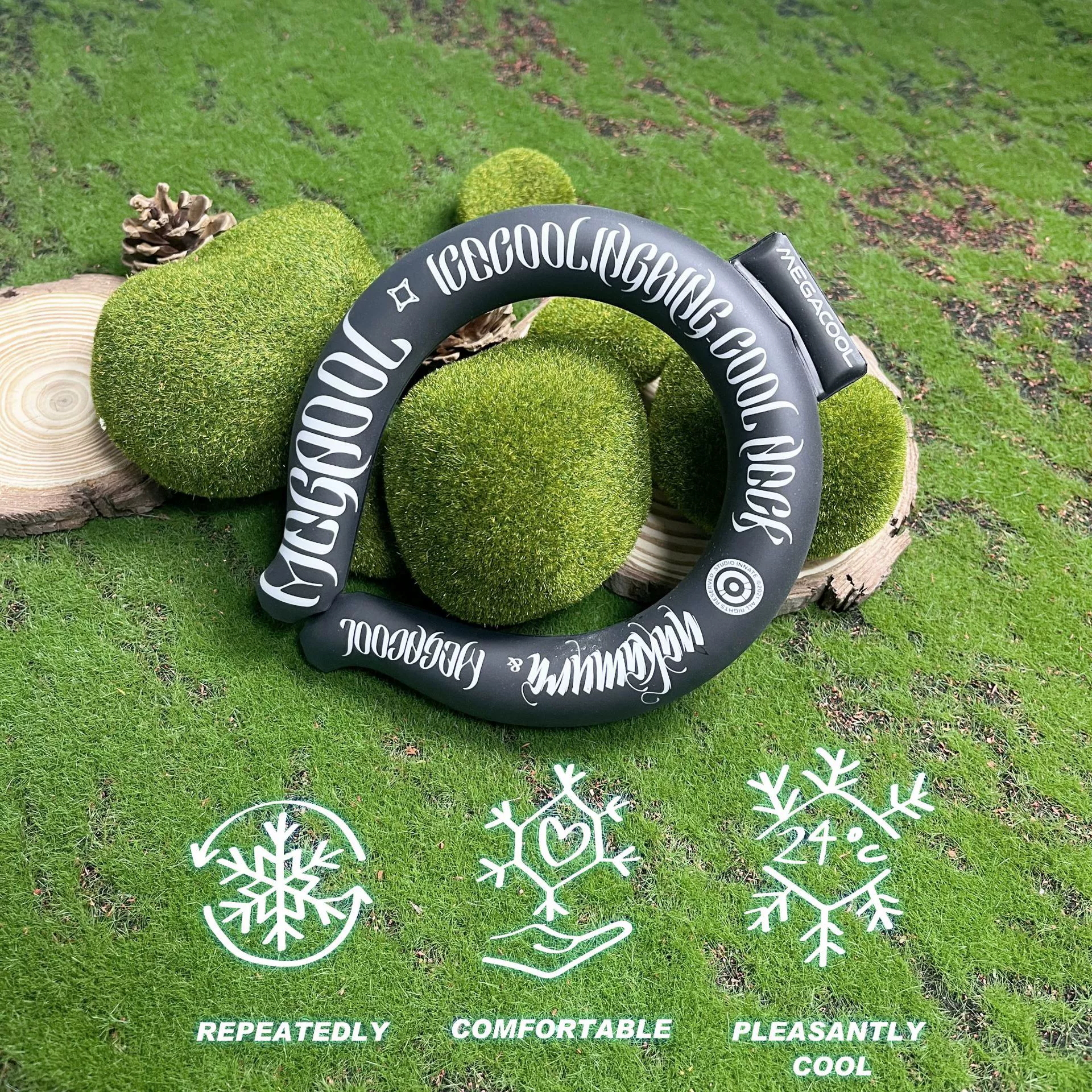 Охлаждающий воротник для шеи, подходящий для чувствительной кожи летом, полностью охлаждающий воротник для шеи, долговечный ледяной воротник для шеи, подвесной охлаждающий воротник для улицы.