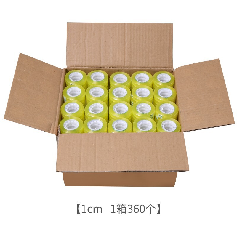 Cinta estrecha 1cm de ancho pegamento de sellado para estudiantes ramo de flores material de embalaje material de bricolaje hecho a mano cinta transparente