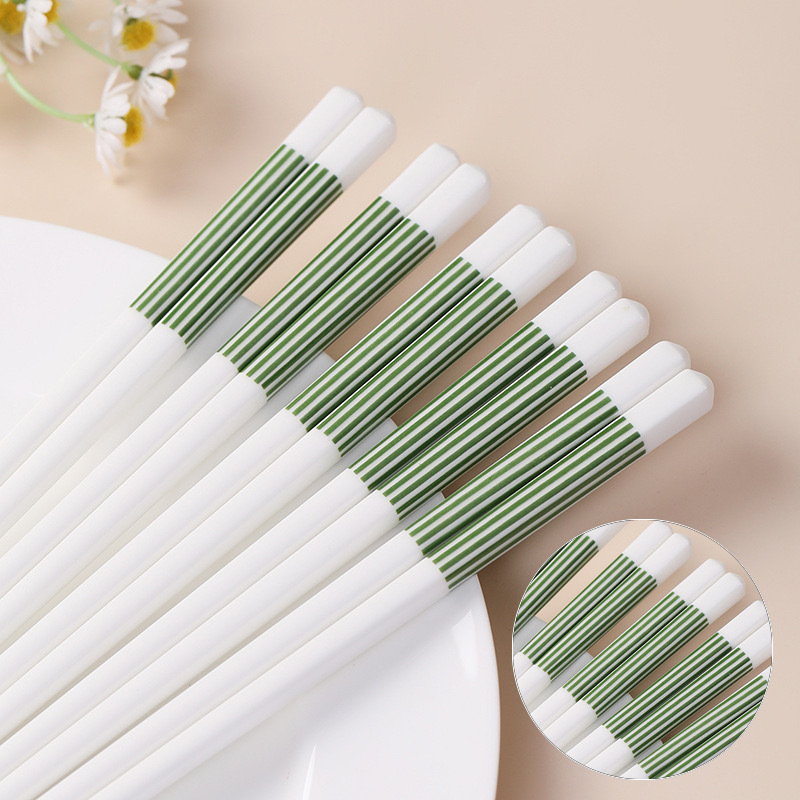 그린라인 도자기 젓가락 (10쌍)