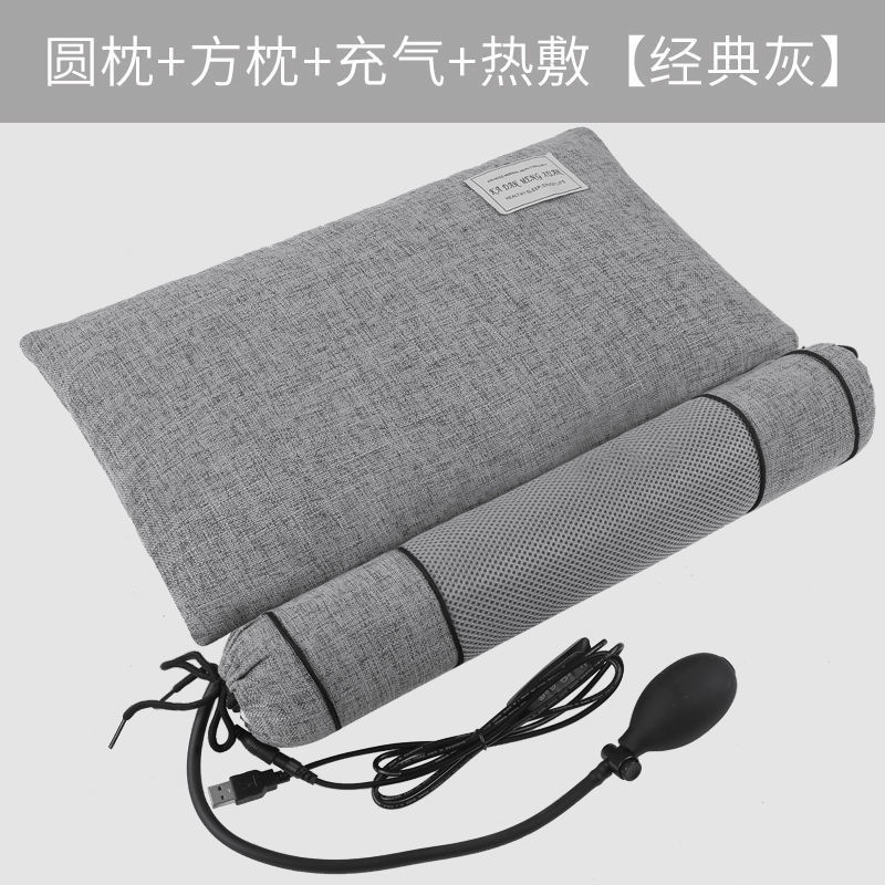 メーカー直販電気加熱インフレータブル頚椎連体枕円柱艾草枕は温めることができます。|undefined