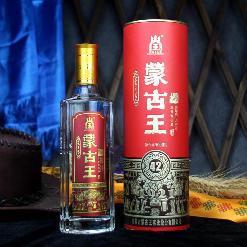 蒙古王42度红桶单瓶500ml浓香型草原特产白酒