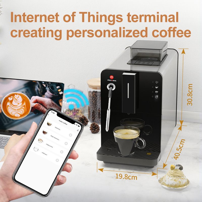 Wifi intelligent control automatic coffee machine steam milk bubble machine coffee grinding integrated espresso machine
