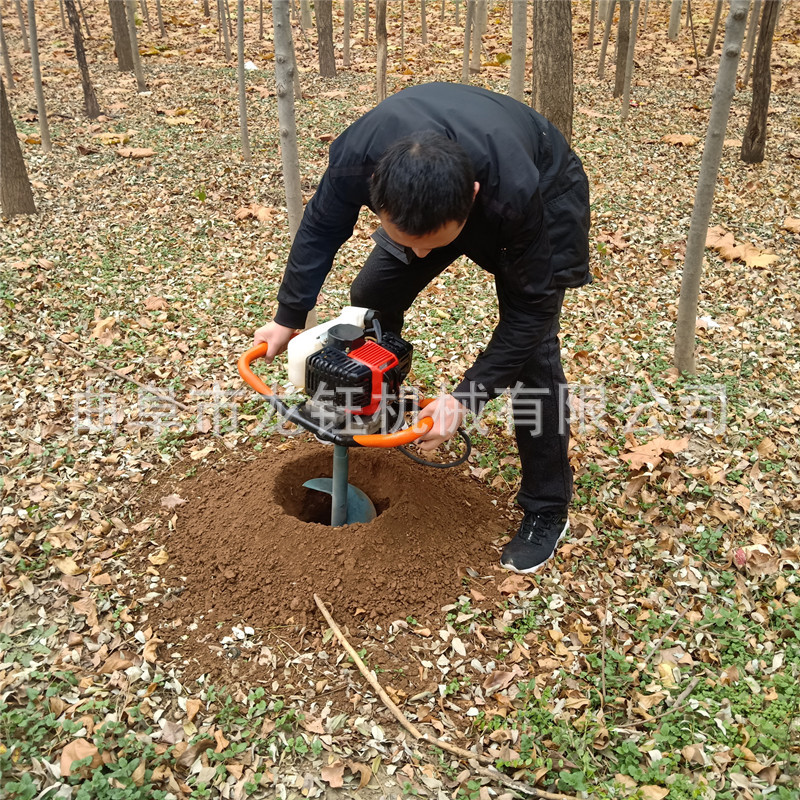 新品便携式汽油挖坑机 植树用挖坑机 大功率拖拉机挖坑机