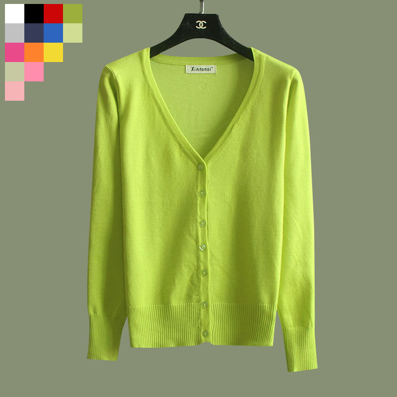 Spring and Autumn Knitted Sweater Women's Cardigan 2025 Thin Jacket Office Air Conditioning Shirt Long Sleeve Large Size V-Neck Korean Style Outerwear